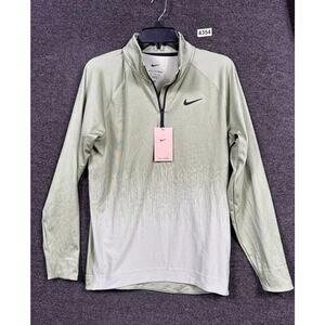 Nike Dri-FIT ADV Pullover Mens Small Green Golf 1/2 Zip FD5833-386 NEW